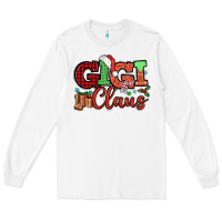 White Gigi claus christmas mother's day Long Sleeve Tee - HowdyJamesFarm
