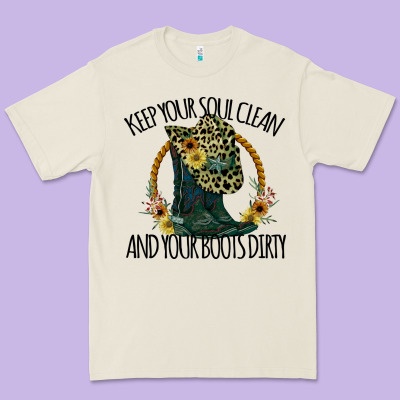 Keep Your Soul Clean And Your Boots Dırty Cowgirl Boots Premium Tee Designed By Bettercallsaul
