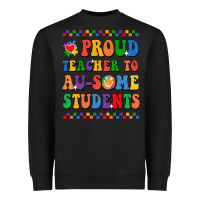 Black Proud Teacher to au-some student Heavyweight Sweatshirt - CowhideDigitalArt
