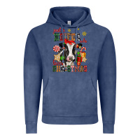 Vintage Denim just a heifer who loves christmas cow Vintage Hoodie - CowGirlArtShop