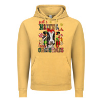 Vintage Mustard just a heifer who loves christmas cow Vintage Hoodie - CowGirlArtShop