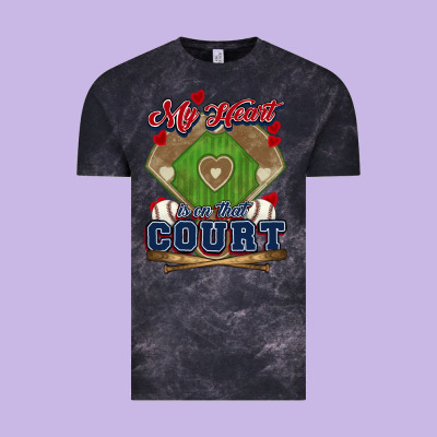 My Heart Is On That Court Baseball Vintage Tee Designed By Howdyjamesfarm