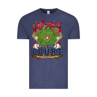 Vintage Denim My heart is on that court Baseball Vintage Tee - HowdyJamesFarm