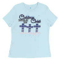 Baby Blue Christmas Christ Begins With Ladies Tee - Bettercallsaul