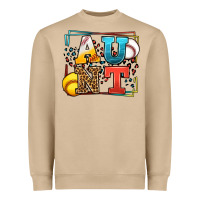 Mushroom Baseball and Softball aunt leopard frame Heavyweight Sweatshirt - LillyAllenDesigns