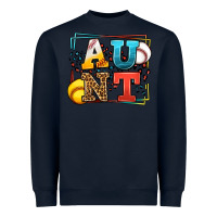 Navy Baseball and Softball aunt leopard frame Heavyweight Sweatshirt - LillyAllenDesigns