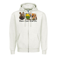 Peace Love Red Fox Zipper Hoodie | Teevron