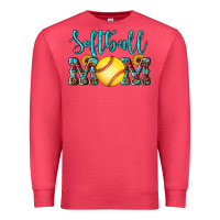 Cardinal western leopard  sunflowers glitter mom softball Premium Sweatshirt - Artiststas