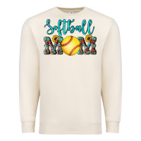 Sandshell western leopard  sunflowers glitter mom softball Premium Sweatshirt - Artiststas
