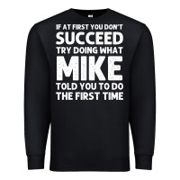 Black mike gift name personalized birthday funny christmas joke Premium Sweatshirt - minhPixels