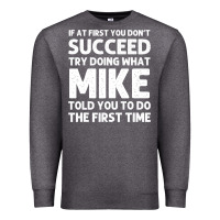 Charcoal Heather mike gift name personalized birthday funny christmas joke Premium Sweatshirt - minhPixels
