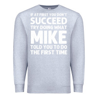 Heather Grey mike gift name personalized birthday funny christmas joke Premium Sweatshirt - minhPixels