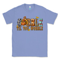 Colony Blue Gobble Til You Wobble with Turkey Classic Tee - texasbilliewilder