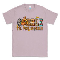 Lilac Gobble Til You Wobble with Turkey Classic Tee - texasbilliewilder