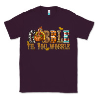 Plum Gobble Til You Wobble with Turkey Classic Tee - texasbilliewilder
