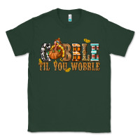 Sports Green Gobble Til You Wobble with Turkey Classic Tee - texasbilliewilder