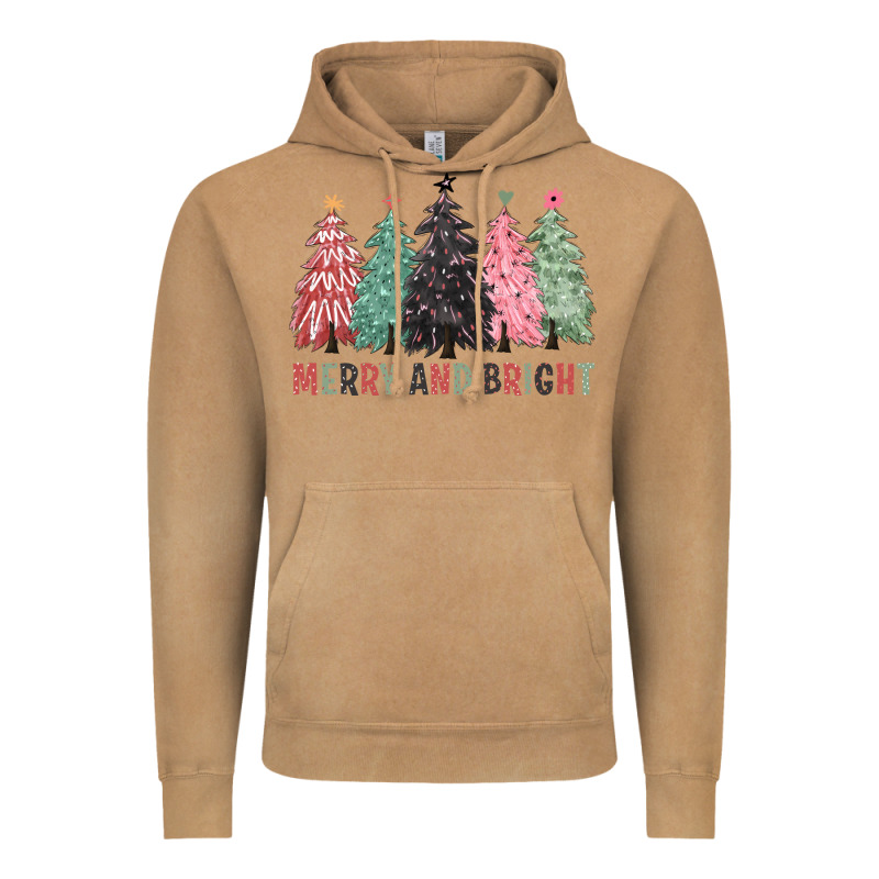 Merry And Bright Vintage Hoodie by CowGirlArtShop | Teevron
