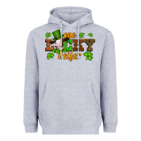 Heather Grey st patricks one lucky heifer baby cow Heavyweight Hoodie - Artiststas