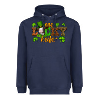 Navy st patricks one lucky heifer baby cow Heavyweight Hoodie - Artiststas