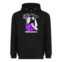 Black Domestic Violence Warrior Unbreakable Awareness Gift Heavyweight Hoodie - minhPixels