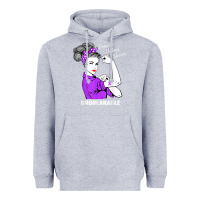 Heather Grey Domestic Violence Warrior Unbreakable Awareness Gift Heavyweight Hoodie - minhPixels