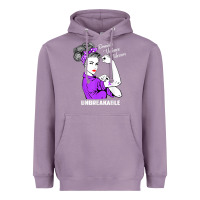 Lavender Domestic Violence Warrior Unbreakable Awareness Gift Heavyweight Hoodie - minhPixels