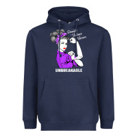 Navy Domestic Violence Warrior Unbreakable Awareness Gift Heavyweight Hoodie - minhPixels
