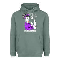 Sage Domestic Violence Warrior Unbreakable Awareness Gift Heavyweight Hoodie - minhPixels