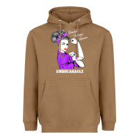 Toasted Coconut Domestic Violence Warrior Unbreakable Awareness Gift Heavyweight Hoodie - minhPixels