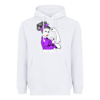 White Domestic Violence Warrior Unbreakable Awareness Gift Heavyweight Hoodie - minhPixels