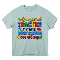 Only A Special Teacher Can Hear What A Child Can N Heavy Core Tee | Teevron