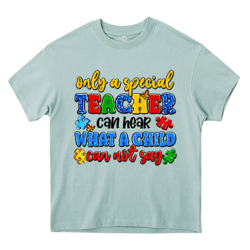 Only A Special Teacher Can Hear What A Child Can N Heavy Core Tee by Artiststas | Teevron