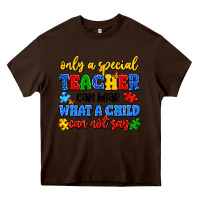 Chocolate Brown only a special teacher can hear what a child can n Heavy Core Tee - Artiststas