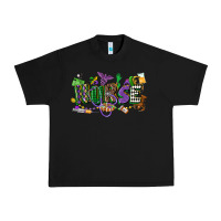 Black nurse mardi gras Urban Heavy Tee - CowGirlArtShop