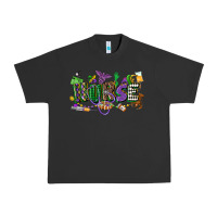 Pigment Black nurse mardi gras Urban Heavy Tee - CowGirlArtShop
