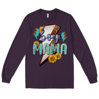 Plum Boy mama lightning bold mother's day Long Sleeve Tee - HowdyJamesFarm