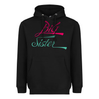 Black Big Sister love Big Sis Gift ba Heavyweight Hoodie - minhPixels