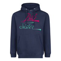 Navy Big Sister love Big Sis Gift ba Heavyweight Hoodie - minhPixels