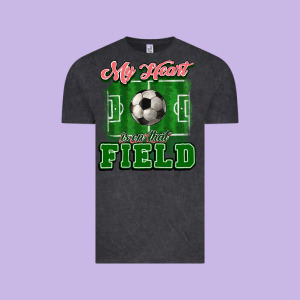 My Heart Is On That Court Soccer Vintage Tee Designed By Howdyjamesfarm