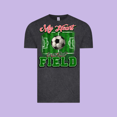 My Heart Is On That Court Soccer Vintage Tee Designed By Howdyjamesfarm