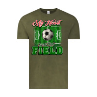 Vintage Olive My heart is on that court Soccer Vintage Tee - HowdyJamesFarm