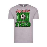 Vintage Zinc My heart is on that court Soccer Vintage Tee - HowdyJamesFarm