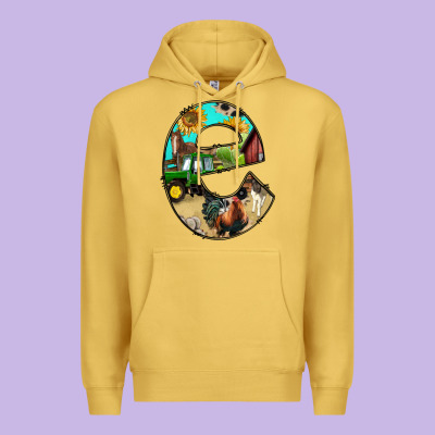 Farm Life Alphabet Lowercase Letters E Premium Hoodie Designed By Bundleandbundleshop