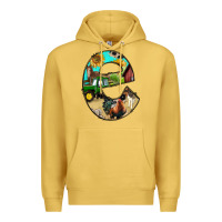 Antique Gold farm life alphabet lowercase letters e Premium Hoodie - BundleAndBundleShop