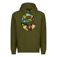 Army Green farm life alphabet lowercase letters e Premium Hoodie - BundleAndBundleShop