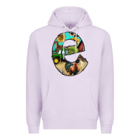 Lilac farm life alphabet lowercase letters e Premium Hoodie - BundleAndBundleShop