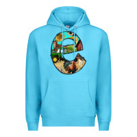 Ocean Blue farm life alphabet lowercase letters e Premium Hoodie - BundleAndBundleShop