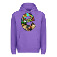 Purple farm life alphabet lowercase letters e Premium Hoodie - BundleAndBundleShop