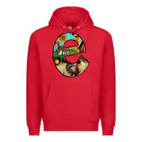 Red farm life alphabet lowercase letters e Premium Hoodie - BundleAndBundleShop