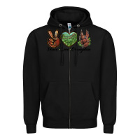 Black Peace Love Orangutan Zipper Hoodie - LillyAllenDesigns